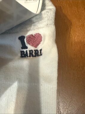 White "I ♥ Barri" Embroidered Sleeve